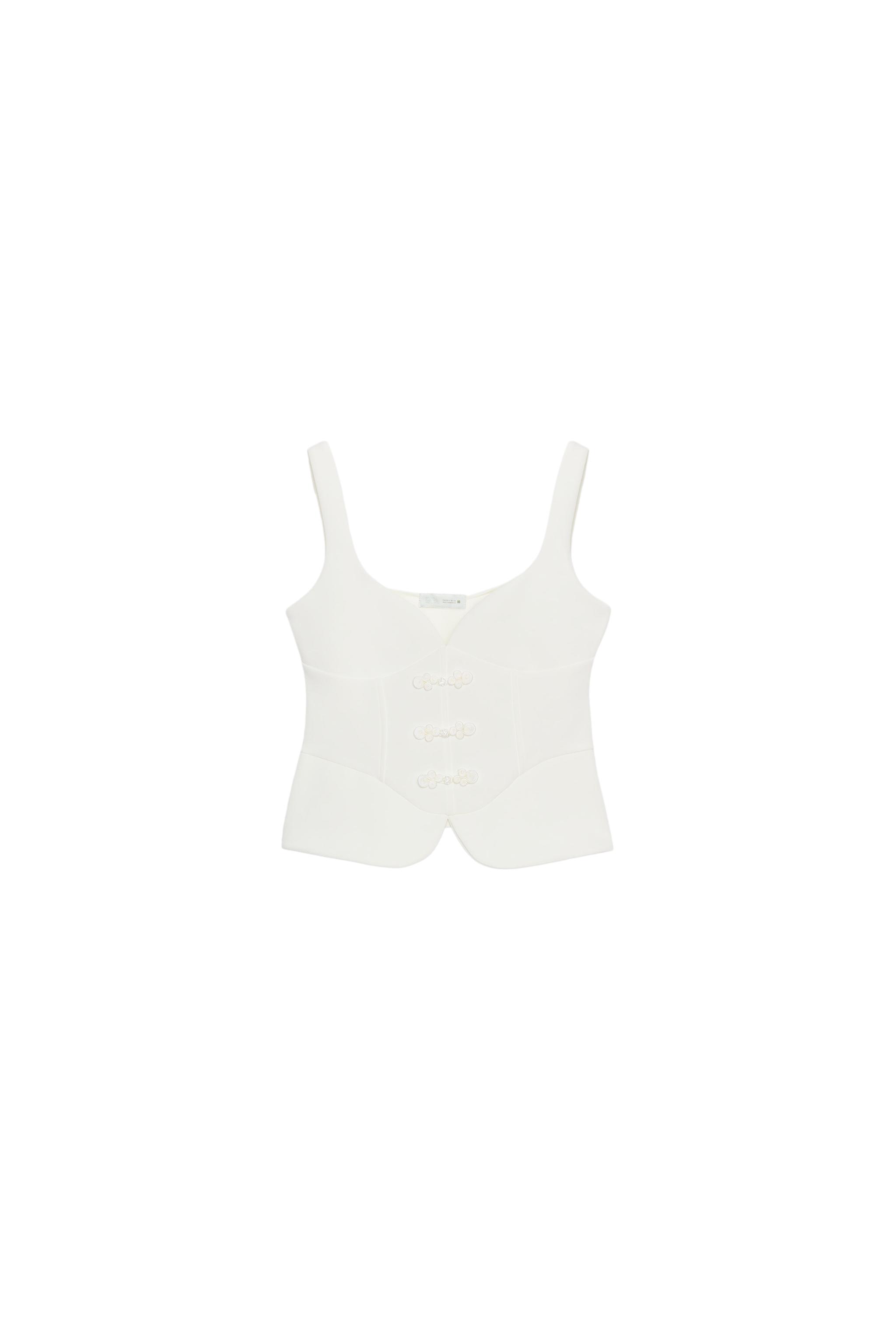STRAPPY TOP WITH FROG CLASPS